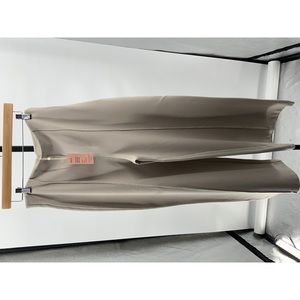 Quince Women's Ultra-Stretch Ponte Super Wide Leg Pant - 30" inseam Ecru L NEW